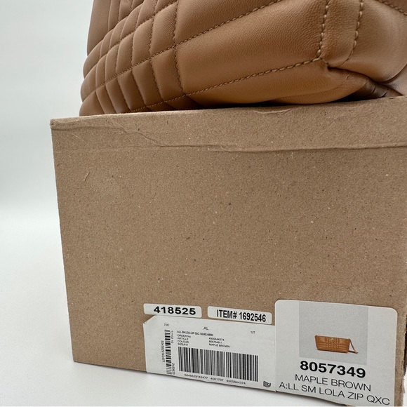 BURBERRY - LOLA SMALL QUILTED CROSSBODY BAG MAPLE BROWN - Picture 13 of 16